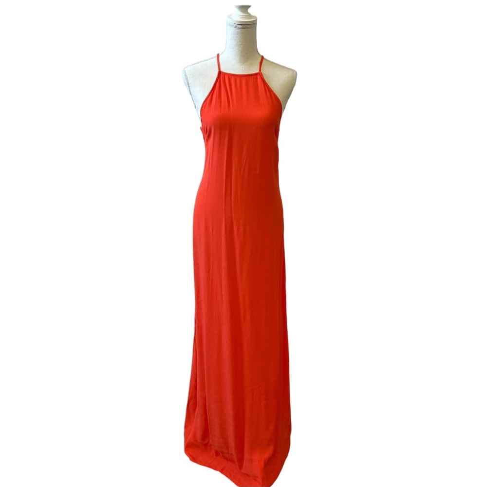 GLAMOROUS | Women’s Orange open Back Maxi Dress Beach Vacation Size Medium